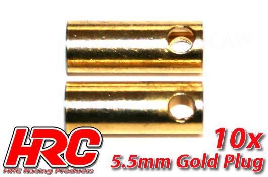 HRC Racing Stecker - Gold - 5.5mm - weibchen (10 Stk.)
