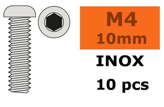 G-Force RC - Hex Button Head Screw - M4X10 - Inox (10)