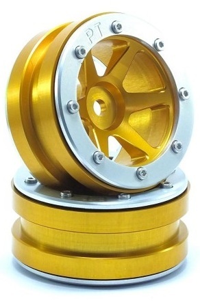Metsafil Beadlock Wheels PT- Slingshot Gold/Silber 1.9