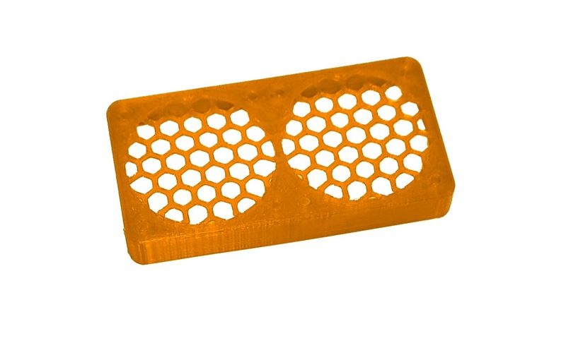 JS-Parts ultraflex Lüftergitter 2x40x10 geschlossen orange