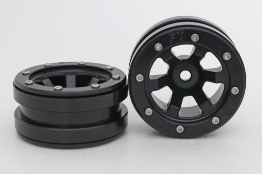 Metsafil Beadlock Wheels PT- Claw Schwarz/Schwarz 1.9 (2Stk)