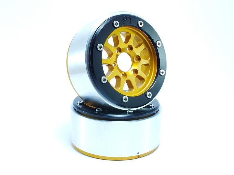 Metsafil Beadlock Wheels GEAR gold/schwarz 1.9 (2) ohne
