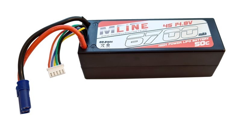 MLine Power Racing 50C - 6700mAh - 4S - 14,8V - EC5 -