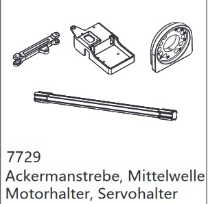 DF Models 7729 Mittelwelle/Ackermanstrebe/Motorhalterung