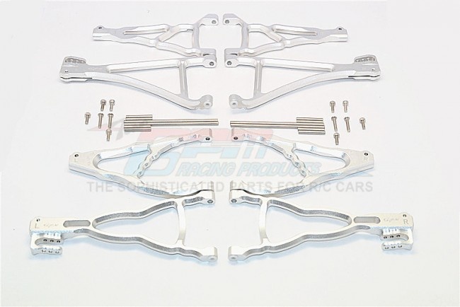 GPM aluminium front+rear upper & lower suspension arm - 8PCS