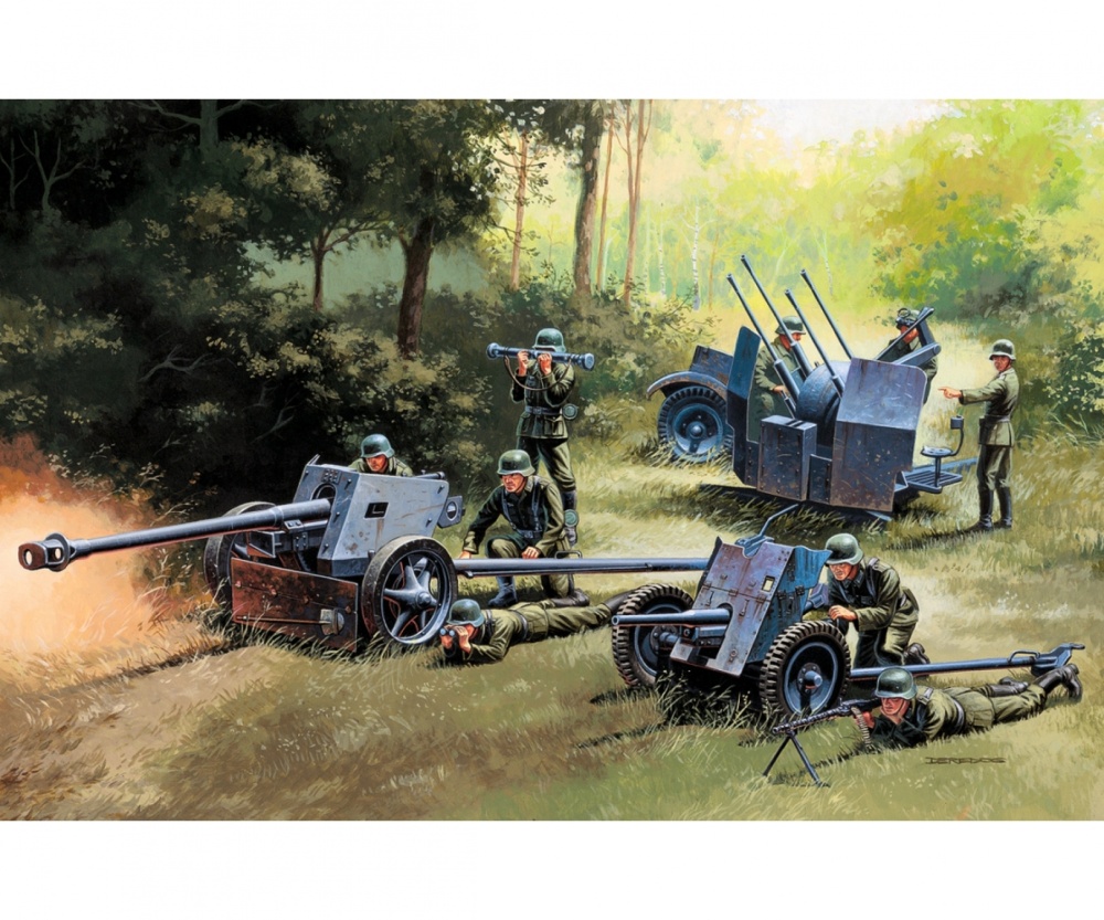 Italeri 1:72 German Guns Set: PAK35-P