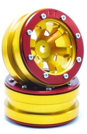 Metsafil Beadlock Wheels PT- Claw Gold/Rot 1.9 (2 Stk)