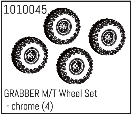 Absima GRABBER M/T Wheel Set - chrom (4)