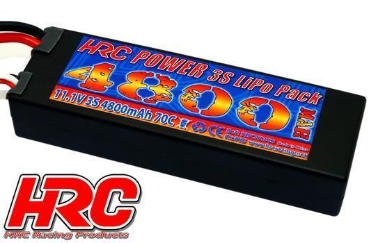 HRC Power 3S LiPo Pack 11.1V 4800mAh 70C Hardcase XT90