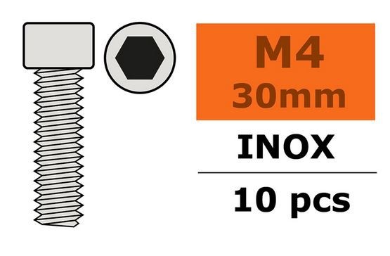 G-Force RC - Hex Socket Head Screw - M4X30 - Inox (10)