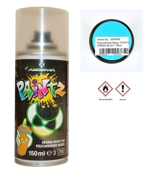 Absima Paintz Polycarbonat (Lexan) Spray URMAN BLAU 150ml