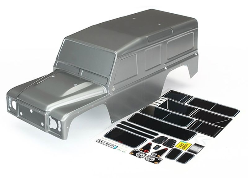 Traxxas Karo, Land Rover Defender, graphit silber + Decals