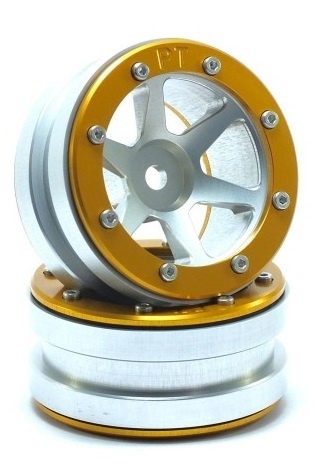 Metsafil Beadlock Wheels PT- Slingshot Silber/Gold 1.9