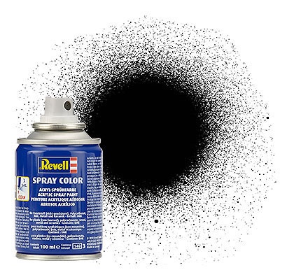 Revell Spray Color Schwarz, seidenmatt, 100ml