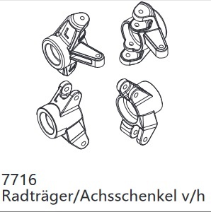 DF Models 7716 Achsschenkel/Radträger (V/H)