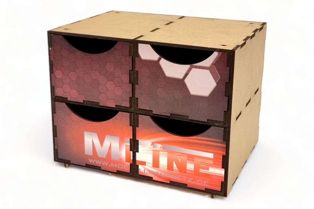 MLine MDF Werkstattbox 200x150x150mm 4 Fächer