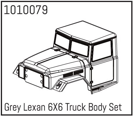 Absima Lexan 6X6 Truck Body Set grau