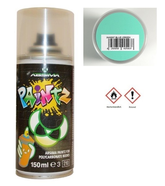 Absima Paintz Polycarbonat (Lexan) Spray BLAU-GRÜN 150ml
