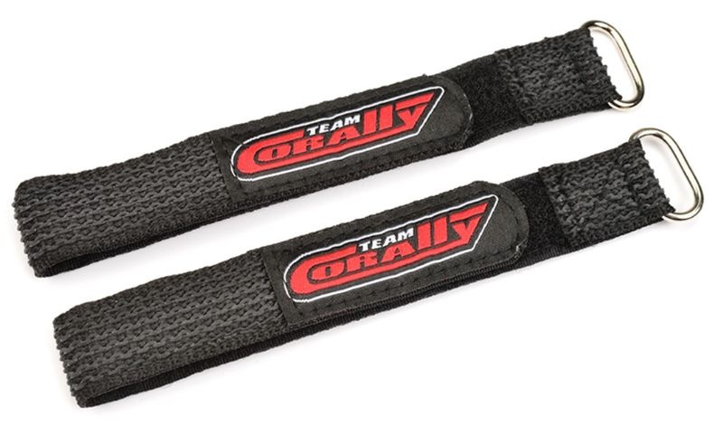 Team Corally - Pro Battery Straps - 300x20mm - Metal Buckle