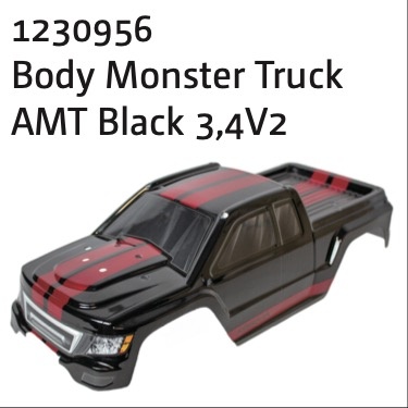 Absima Monster Truck Karosserie schwarz AMT3.4-V2