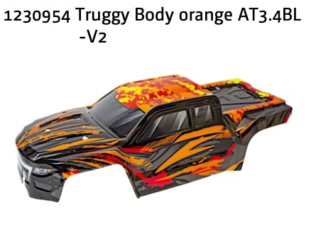 Absima Truggy Karosserie orange AT3.4BL-V2