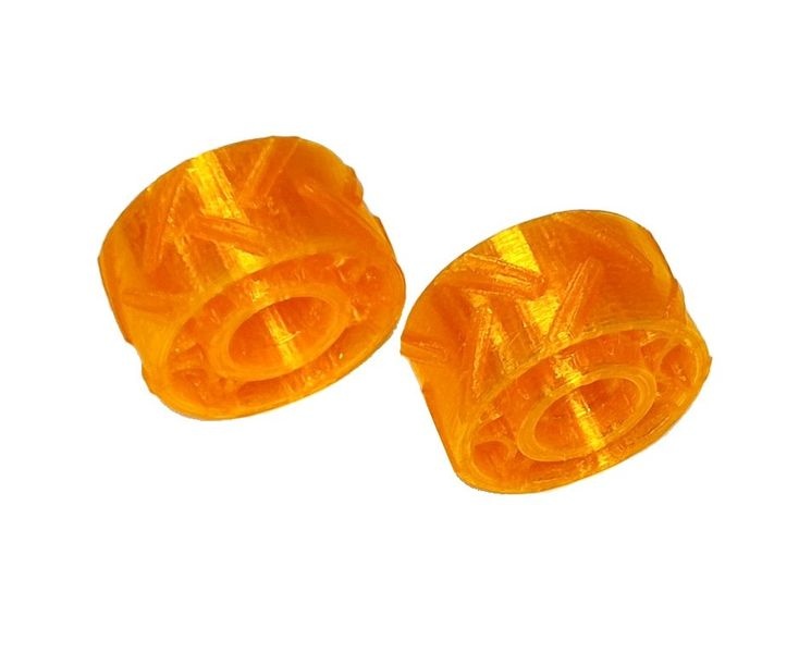 JS-Parts Wheelie Bar Rollen mit Profil orange