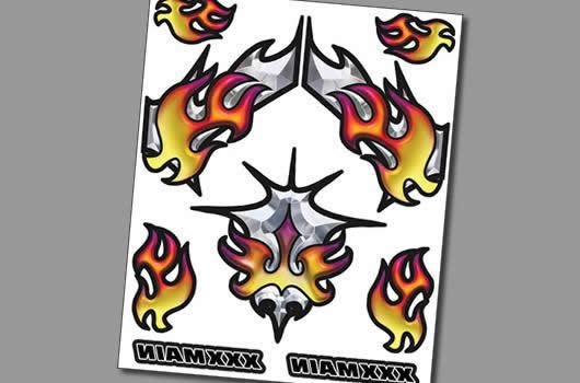XXX Main Aufkleber - Interner Graphik - Chromal Blaze