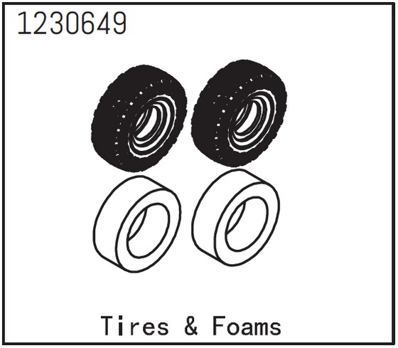 Absima Reifen und Einlage (2)