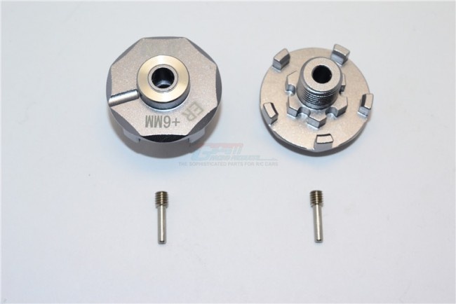 #Auslauf GPM aluminium wheel hex claw (+6mm) - 2PC SET for