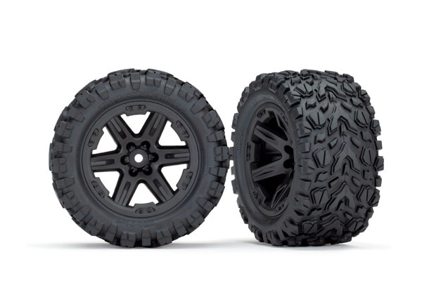 Traxxas Reifen auf Felgen 2.8 RXT schwarz, Talon Extreme (2)