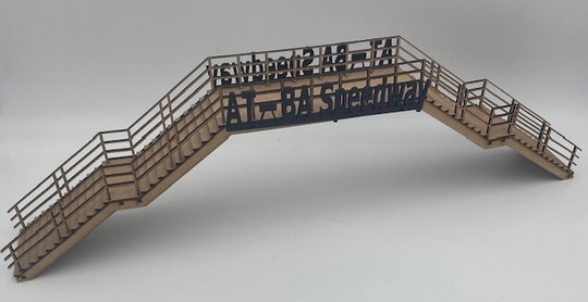 AT-BA Modellbau 1:32/1:24 Brücke mit Handlauf für 2