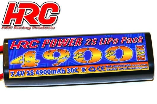 HRC Racing Akku - LiPo 2S - 7.4V 4900mAh 30C - RC Car - HRC