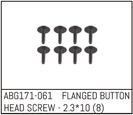 Absima Flanged Button Head Screw M2.3*10 (8)