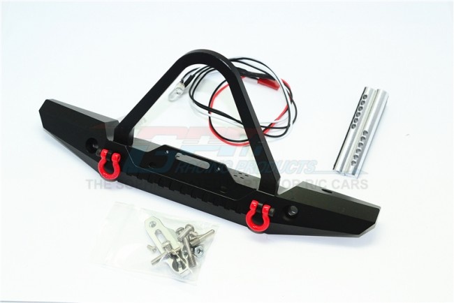 GPM Aluminum front bumper with LED lights for crawlers (B)-