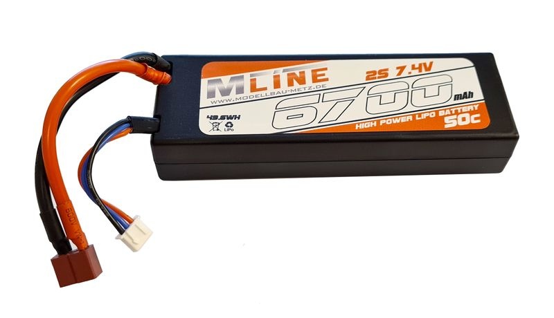 MLine Power Racing 50C - 6700mAh - 2S - 7,4V - T-Plug -