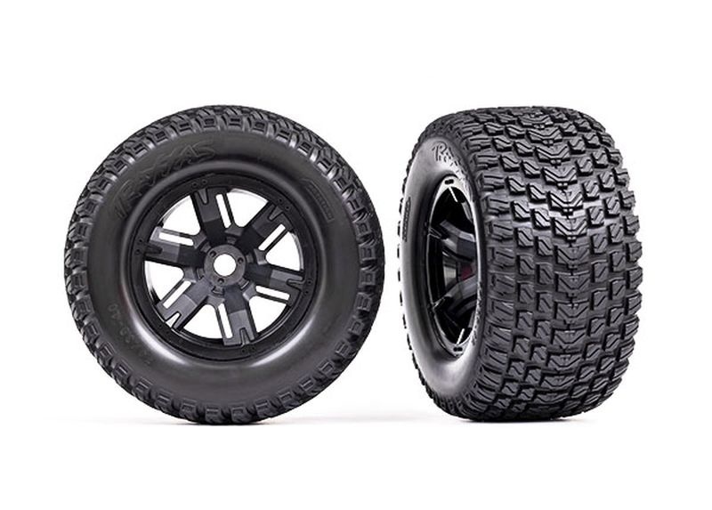 Traxxas GRAVIX Racing-Reifen auf X-MAXX-Felgen schwarz (2)