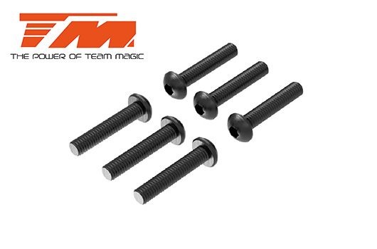 Team Magic Spare Part - 3.5x18mm Steel BH Screw (6)