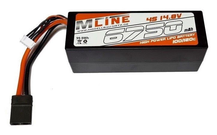MLine High Power LiPo Akku 100/120C 4S 14.8V 6750mAh