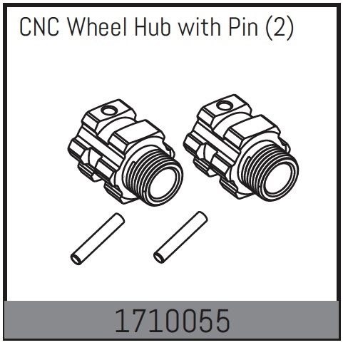 Absima CNC Radnaben mit Pin (2)