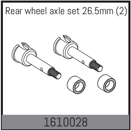 Absima Rear Wheel Axle Set 26.5mm (2)