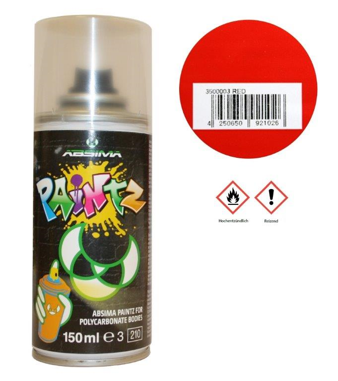 Absima Paintz Polycarbonat (Lexan) Spray ROT 150ml
