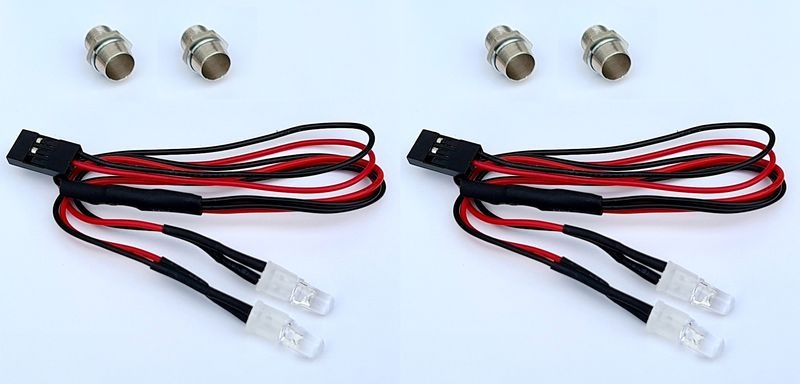 MLine LED-Set 2x rot/ 2x weiss mit Alu LED-Halter 45cm bzw.