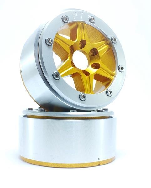 Metsafil Beadlock Wheels SIXSTAR gold/silber 1.9 (2) ohne