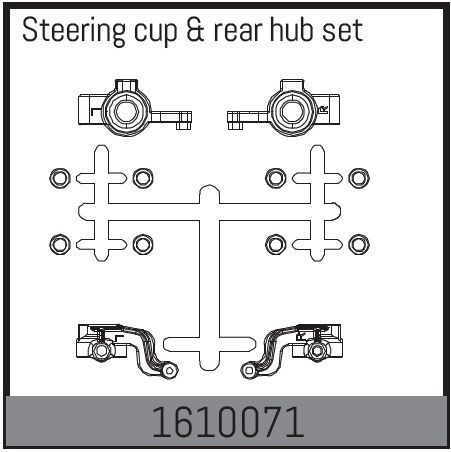 Absima Steering Cup & Rear Hub Set