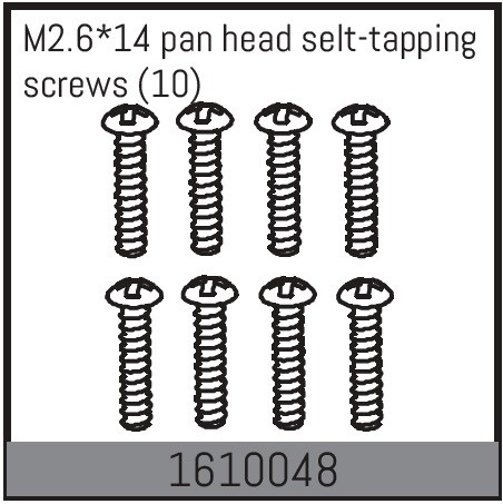 Absima M2.6*14 Pan Head Selt-Tapping Screws (8)