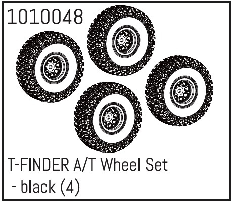 Absima T-Finder A/T Rädersatz - schwarz (4) -