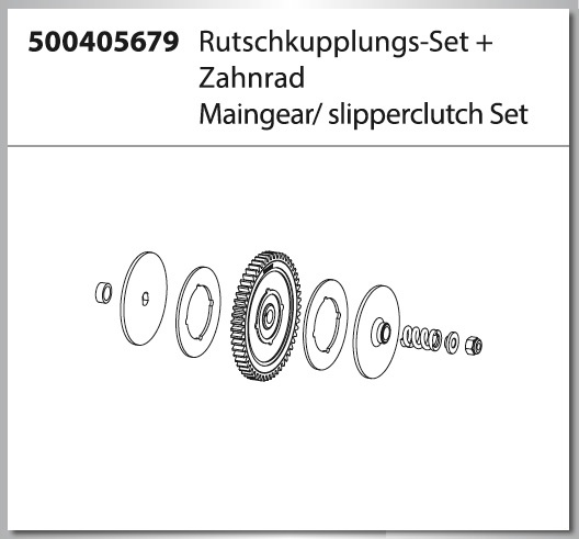 Carson X10EB-2WD Rutchkupplungs-Set+Zahnrad