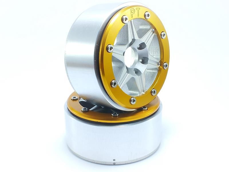 Metsafil Beadlock Wheels SIXSTAR silber/gold 1.9 (2) ohne