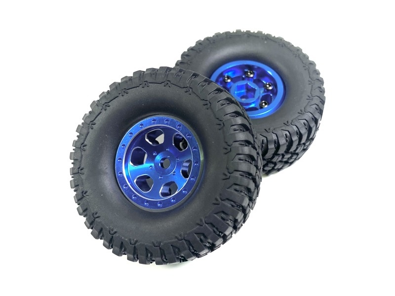 Absima 1.1 Aluminum Beadlock Wheels 1:18 Crawler - blau (2)