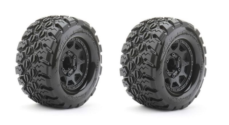 JETKO EX Tyre MT King Cobra Belted Black Wheel 2.8 Traxxas